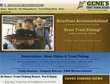 Tablet Screenshot of genestroutfishingresort.com